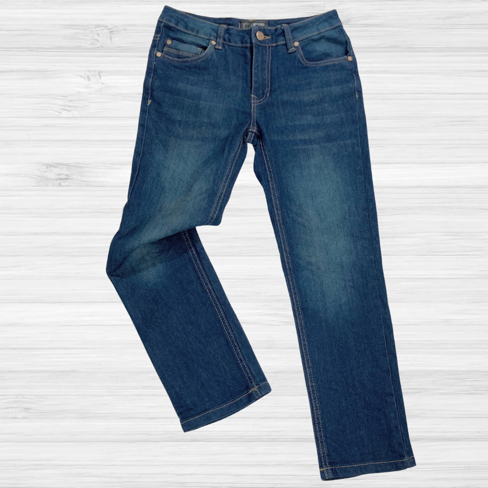 Steve's Jeans Size 8 Reg Girls/Youth Cropped Dark Wash Blue Denim Capri Pants